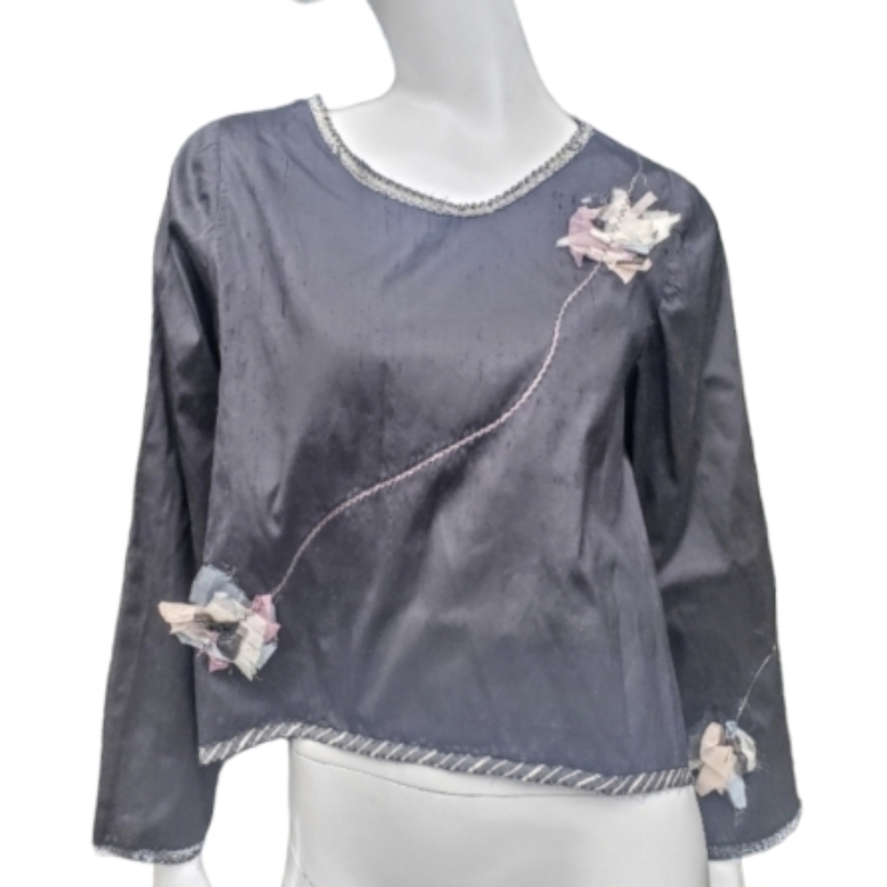 GISELLE SHEPATIN silk top